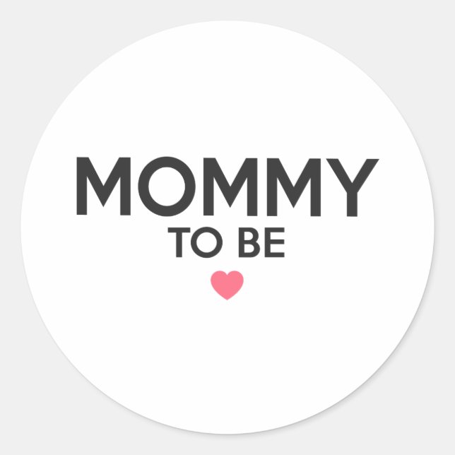 Sticker Rond Maman à être mignonne Imprimer (Devant)