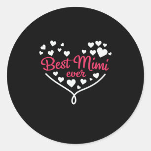 Sticker Rond Maman Art Meilleur Mimi Jamais