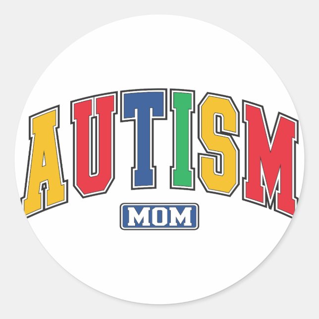 Sticker Rond Maman autiste (Devant)