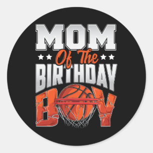 Sticker Rond Maman Bysketbyll Anniversaire Garçon Famille Bylle