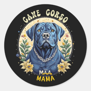 Sticker Rond Maman Cane Corso