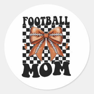 Sticker Rond Maman Coquette Footll Arc Footll Maman Fête des Mè