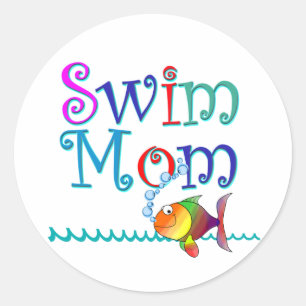 Sticker Rond Maman de bain