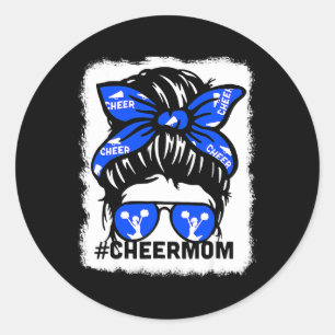 Sticker Rond Maman de cheerleader blanchie Maman Parent Cheerle