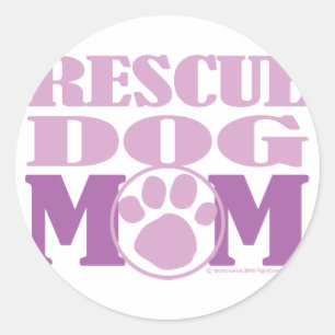 Sticker Rond Maman de chien de délivrance