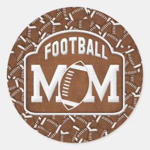 Sticker Rond Maman de football