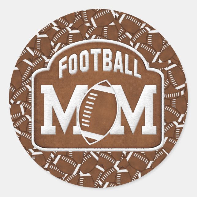 Sticker Rond Maman de football (Devant)