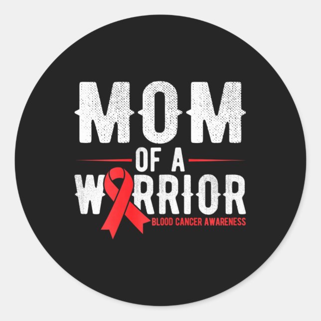 Sticker Rond Maman du guerrier Sensibilisation au cancer du san (Devant)
