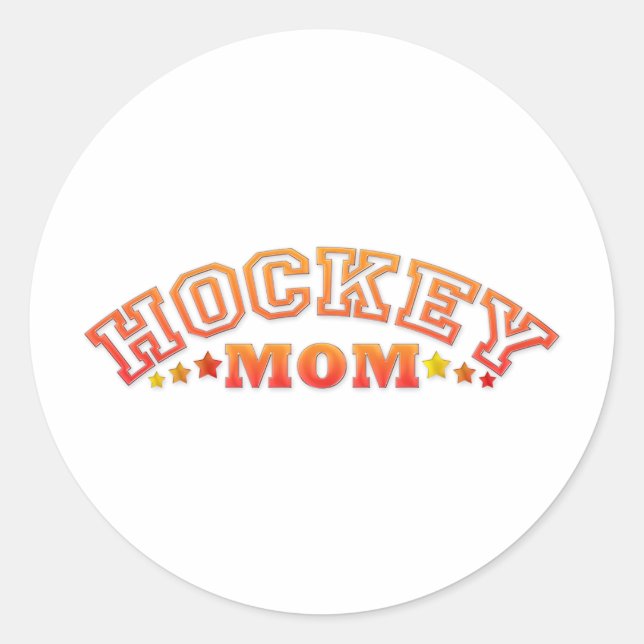 Sticker Rond Maman du hockey (Devant)