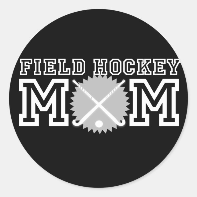 Sticker Rond Maman du hockey sur gazon (Devant)