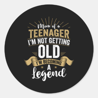 Sticker Rond Maman D'Un Nager Je Ne Vieille Pas Je Deviens Un