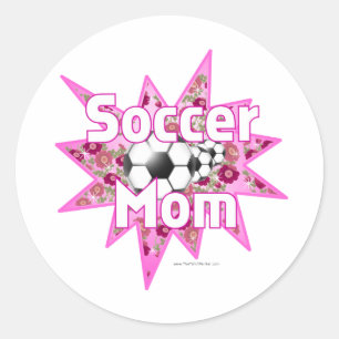 Sticker Rond Maman Foot Roses