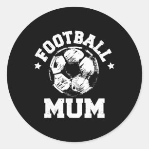 Sticker Rond Maman Footll Sketch Football Ll Fière Maman Jour d