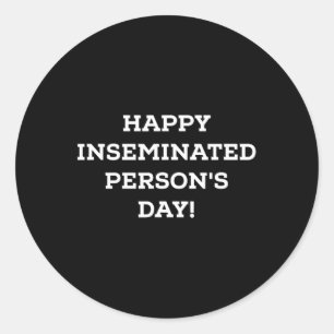 Sticker Rond Maman Joyeuse Personne Inséminée Fête Mères Aujour