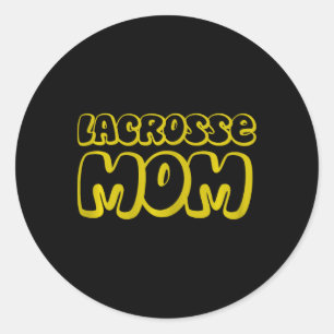 Sticker Rond Maman Lax Women's Day Lacrosse Maman