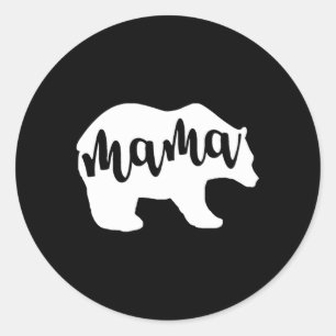 Sticker Rond Maman Ours Mama Nana Mimi