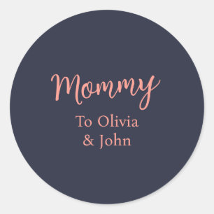 Sticker Rond Maman personnalisée