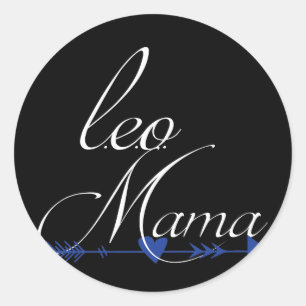 Sticker Rond Maman Police Mom d'officier de police
