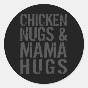 Sticker Rond Maman Poulet Mignonne Drôle Graphique Pour Amateur