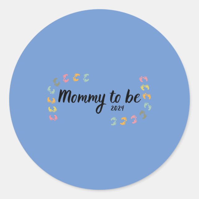 Sticker Rond Maman sera 2024 (Devant)