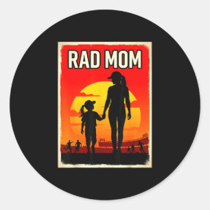 Sticker Rond Maman super maman et fille maman de footballeur fi