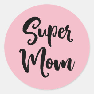 Sticker Rond Maman superbe Serif