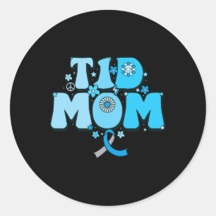 Sticker Rond Maman T1d survivante du diabète Maman T1d Diabète 
