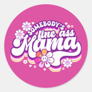 Sticker Rond Maman va bien.