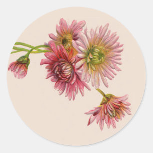 Sticker Rond MAMANS ROSES par SHARON SHARPE