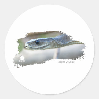 Sticker Rond Mamba noir