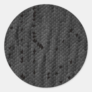 Sticker Rond Mamba noire dans illustré, Art