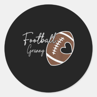 Sticker Rond Mamie de football aime joueur de football coeur