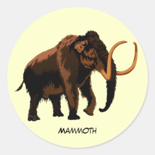 Sticker Rond Mammoth Animée