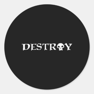 Sticker Rond Mana Noir détruit' Tcg Magic Skateboarding Skate 