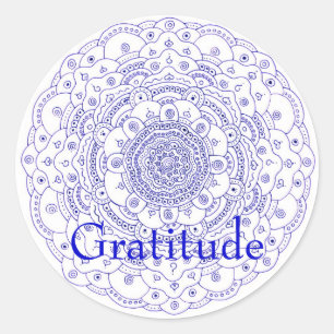 Sticker Rond Mandala 6, gratitude