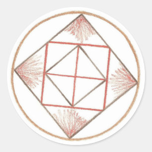 Sticker Rond Mandala de sol