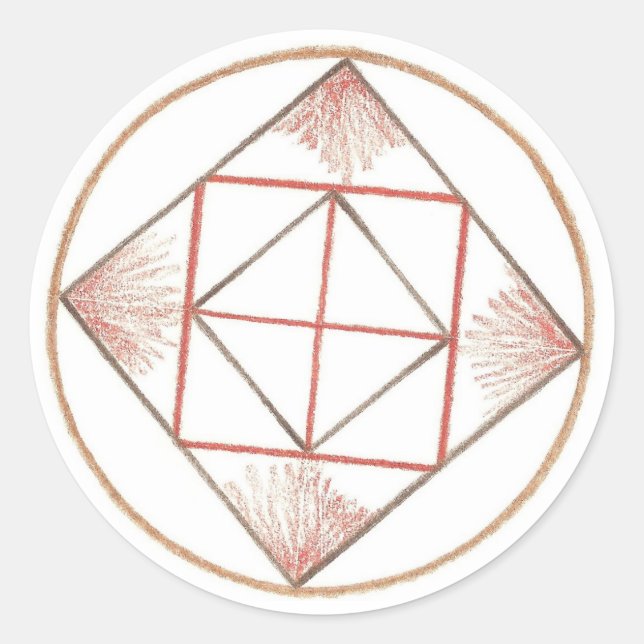 Sticker Rond Mandala de sol (Devant)