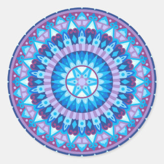 Sticker Rond Mandala d'hiver