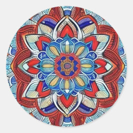 Sticker Rond Mandala Earthtone