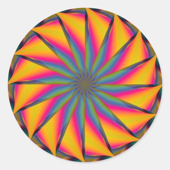 Sticker Rond Mandala hypnotique (Devant)