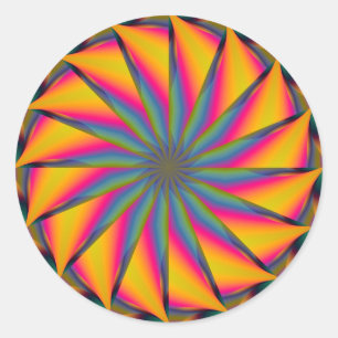 Sticker Rond Mandala hypnotique
