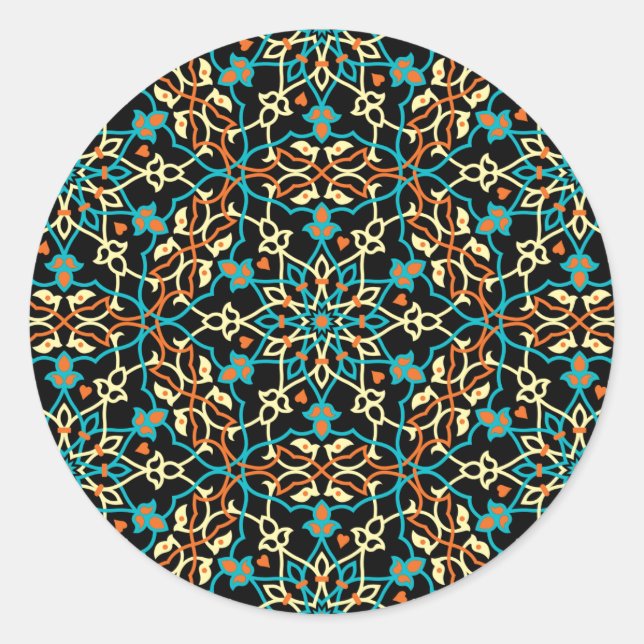 Sticker Rond Mandala Inspiration 6 (Devant)