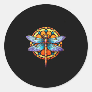 Sticker Rond Mandala Libellule Lumineuse Géométrie Sacrée Spiri
