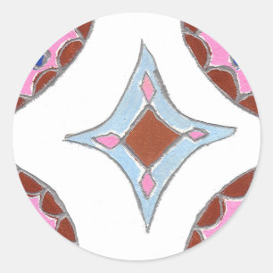 Sticker Rond Mandala Oil Peinture Art Imprimer