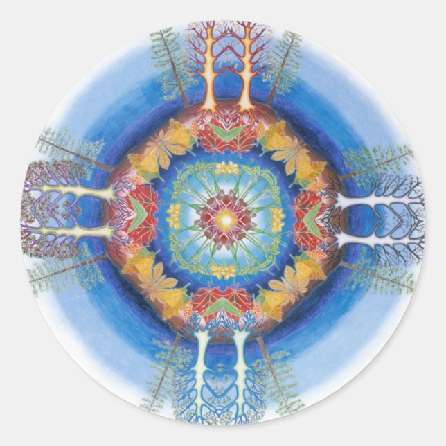 Sticker Rond Mandala pour les arbres (Devant)