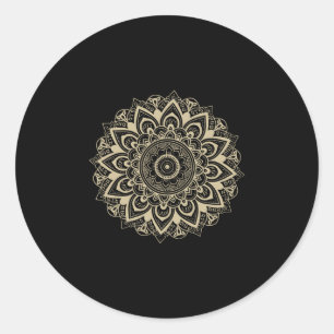 Sticker Rond Mandala subtil 8647 résiste féministe anti Trump