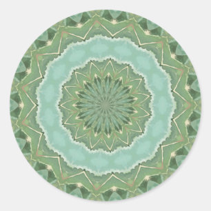 Sticker Rond Mandala Succulent