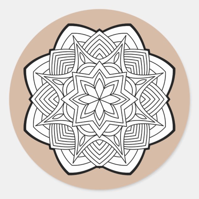 Sticker Rond Mandalas (Devant)