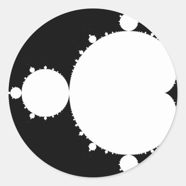Sticker Rond Mandelbrot blanc (Devant)
