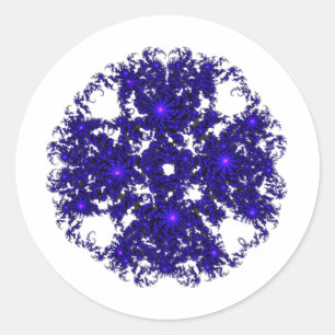 Sticker Rond Mandelbrot Fractal Purple Circle